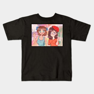 Blue and Orange girl Kids T-Shirt